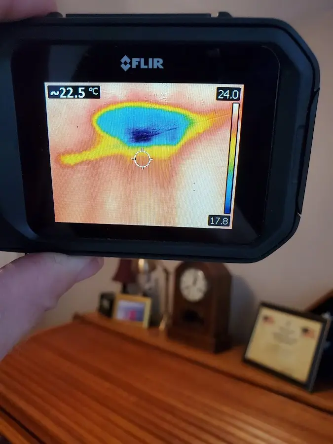 Thermal imaging inspection for water damage in Carver